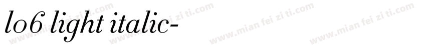 l06 light italic字体转换